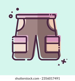 Icon Shorts. related to Camping symbol. MBE style. simple design editable. simple illustration