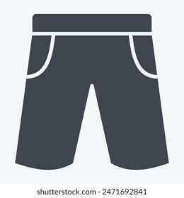 Icon Shorts. related to Rugby symbol. glyph style. simple design illustration