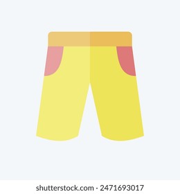 Icon Shorts. related to Rugby symbol. flat style. simple design illustration