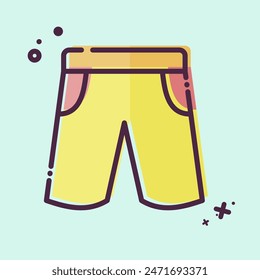 Icon Shorts. related to Rugby symbol. MBE style. simple design illustration