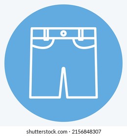 Icon Shorts. suitable for men accessories symbol. blue eyes style. simple design editable. design template vector. simple symbol illustration