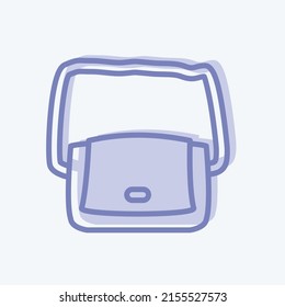 Icon Shoulder Bag. suitable for men accessories symbol. two tone style. simple design editable. design template vector. simple symbol illustration
