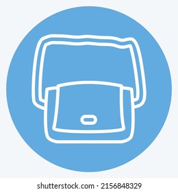 Icon Shoulder Bag. suitable for men accessories symbol. blue eyes style. simple design editable. design template vector. simple symbol illustration