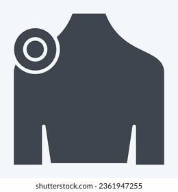 Icon Shoulder. related to Body Ache symbol. glyph style. simple design editable. simple illustration