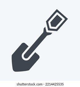 Icon Shove. suitable for Garden symbol. glyph style. simple design editable. design template vector. simple illustration