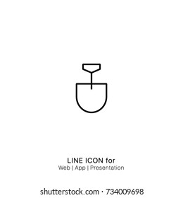 Icon shovel graphic design single icon vector