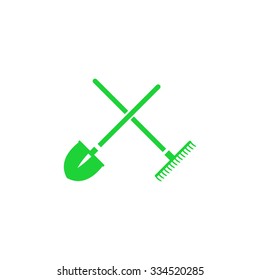 Icon shovel and rake