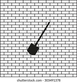 icon shovel. icon. vector design