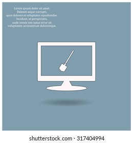 icon shovel. icon. vector design