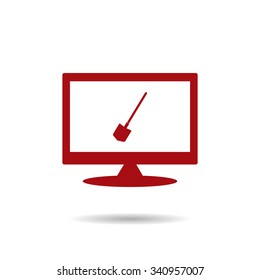 icon shovel. icon. vector design