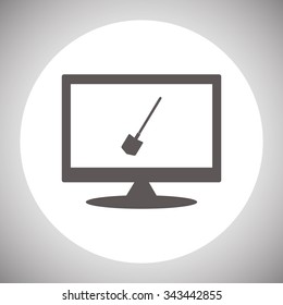 icon shovel. icon. vector design