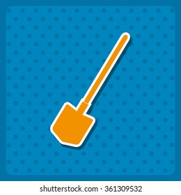 icon shovel icon, vector illustration. Flat design style