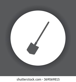 icon shovel icon, vector illustration. Flat design style