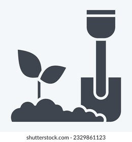 Icon Shovels. related to Agriculture symbol. glyph style. simple design editable. simple illustration
