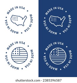 An icon showcasing a circular USA product seal, highlighting American made products, American excellence, and the certification of US manufacturing.