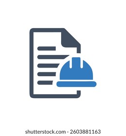 Icon showcasing a construction work order focusing on scheduling.