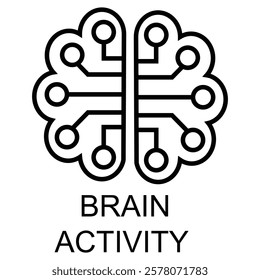 An icon showcasing the neural functions and processes occurring within the human brain.