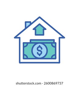 Icon showcasing real estate fund emphasizing portfolio diversification.
