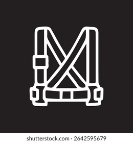An icon showcasing a safety vest a vital piece of safety equipment used to ensure visibility and protection in various work environments