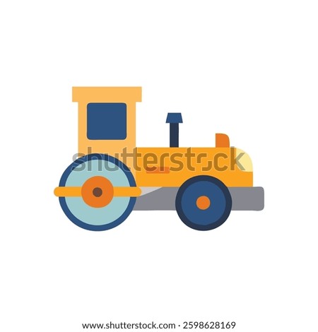 Icon showcasing a steam roller emphasizing surface preparation.