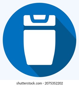 Icon Shower Gel - Long Shadow Style - Simple illustration, Editable stroke, Design template vector, Good for prints, posters, advertisements, announcements, info graphics, etc.