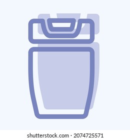 Icon Shower Gel - Two Tone Style - Simple illustration, Editable stroke, Design template vector, Good for prints, posters, advertisements, announcements, info graphics, etc.