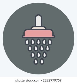 Icon Shower. related to Eid Al Fitr symbol. islamic. ramadhan. simple illustration