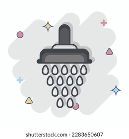 Icon Shower. related to Eid Al Fitr symbol. islamic. ramadhan. simple illustration