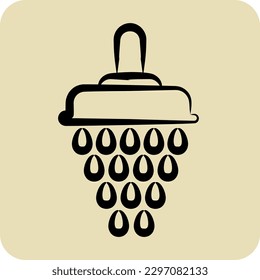 Icono Shower. relacionado con el símbolo Eid Al Fitr. estilo glifo. islámico. ramadhan. ilustración simple