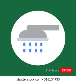 Icon of shower spray with falling water drops
