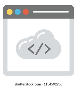 
Icon showing the concept of programming for cloud computing 
