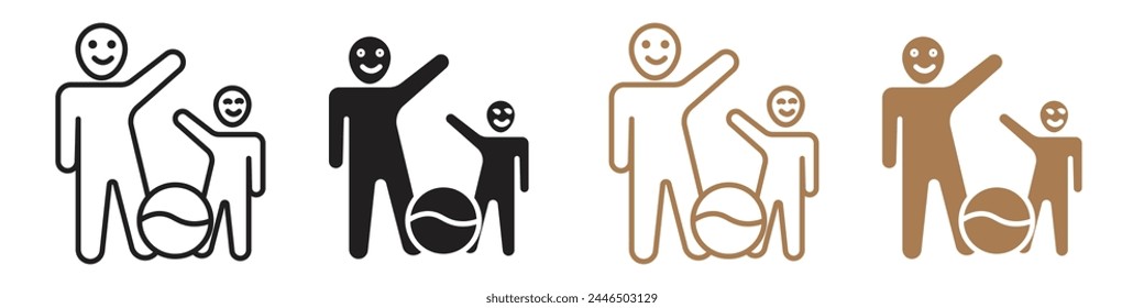 Icon Showing Father and Son Bonding on a Special Fathers Day