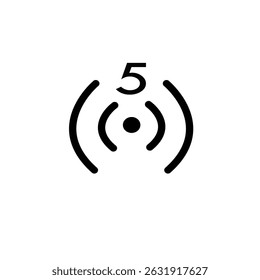 Icon showing five devices connected to wifi