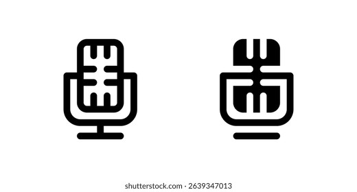 An icon showing the front view of a ribbon microphone, ideal for showcasing classic audio equipment and vintage sound.