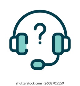 Icon showing a headset symbolizing customer support and communication services