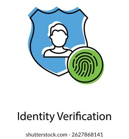 Icon Showing Identity Verification And Secure Authentication For Protected Account Access