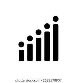 Icon Showing Increasing Brightness for Energy or Intensity