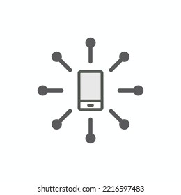 Icon Showing Infected People Using Contact Tracing to Contain the Spread of the CoronaVirus. Contact Tracing Covid-19 concept.