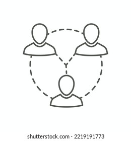 Icon Showing Infected People Using Contact Tracing to Contain the Spread of the CoronaVirus. Contact Tracing Covid-19 concept.