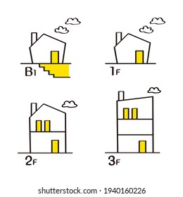 Icon showing the number of floors of the house