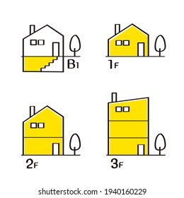 Icon showing the number of floors of the house