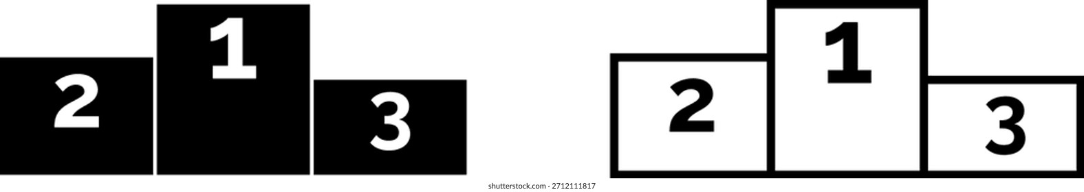 Icon showing a podium with three sections and numbers indicating positions for first, second, and third place