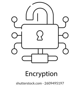 Icon showing the process of converting data into a secure format.