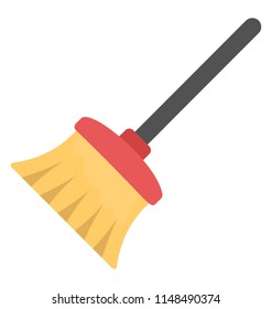 
Icon showing soft bristles enriched handheld broom brush graphic 
