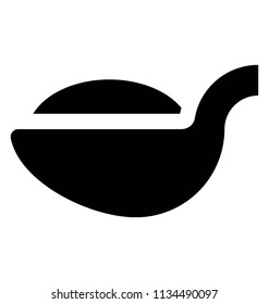 
Icon showing spoon having some food ingredient in it 
