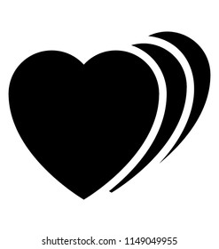 
Icon showing a three hearts in one row 
