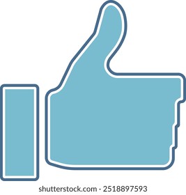 
Dies ist eine Illustration eines "Daumen hoch"-Symbol. Es verfügt über ein einfaches Design, sodass es ein vielseitiges und benutzerfreundliches Symbol ist.