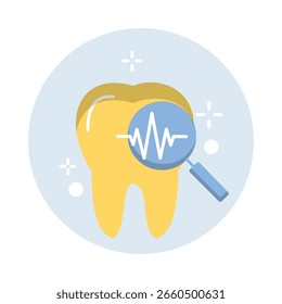 Icono que muestra herramientas o imágenes utilizadas para el diagnóstico dental, como radiografías o escaneos digitales.