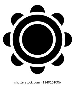 
Icon showing  upper side of a drum
