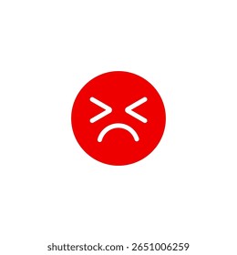 Icon shows an angry face with a frown and closed eyes, conveying frustration or anger.